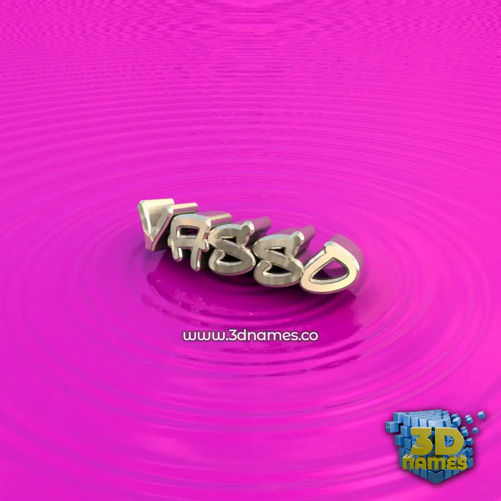 vasso in Pink Graffiti style - 3D name wallpaper