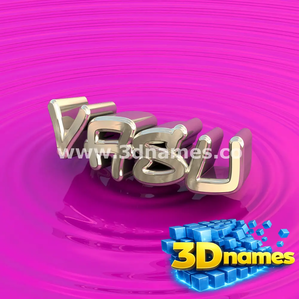 vasu in Pink Graffiti style - 3D name wallpaper