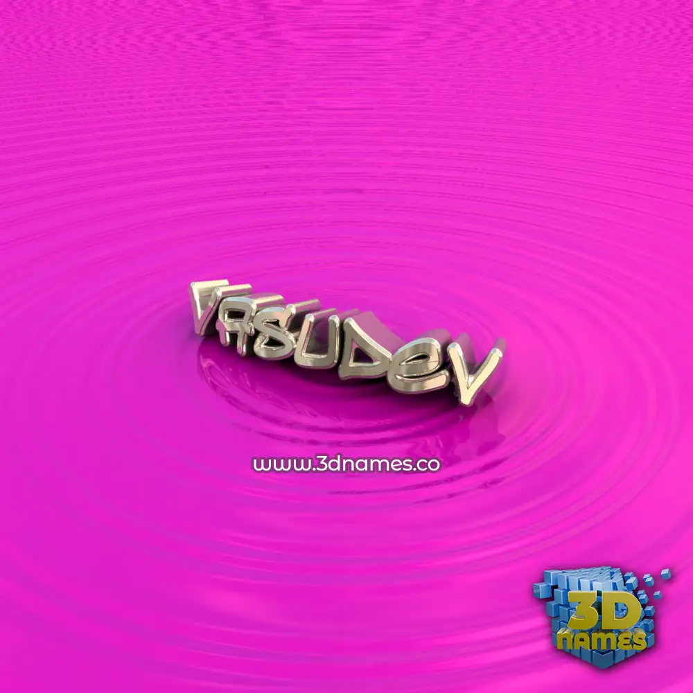 vasudev in Pink Graffiti style - 3D name wallpaper