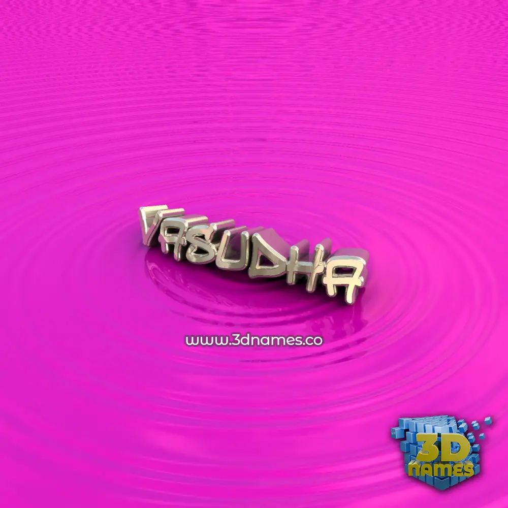 vasudha in Pink Graffiti style - 3D name wallpaper