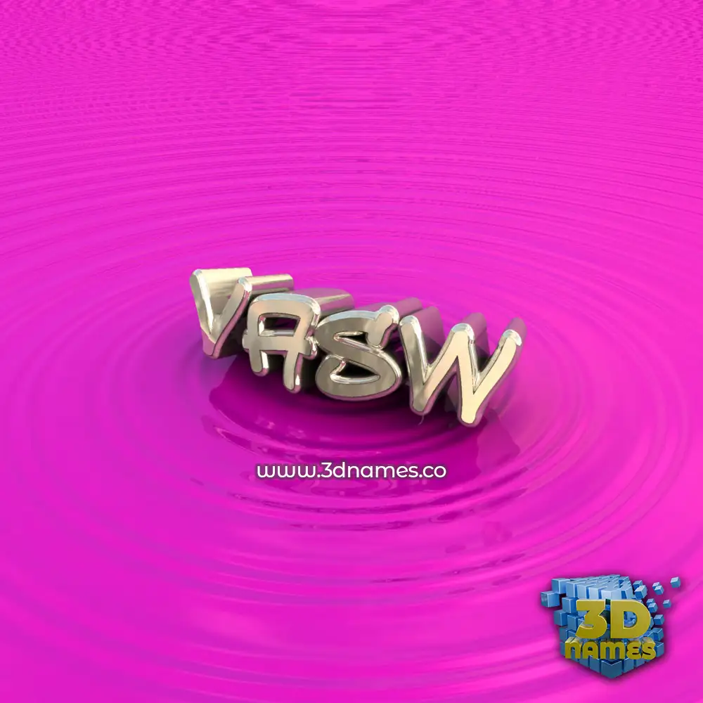 vasw in Pink Graffiti style - 3D name wallpaper