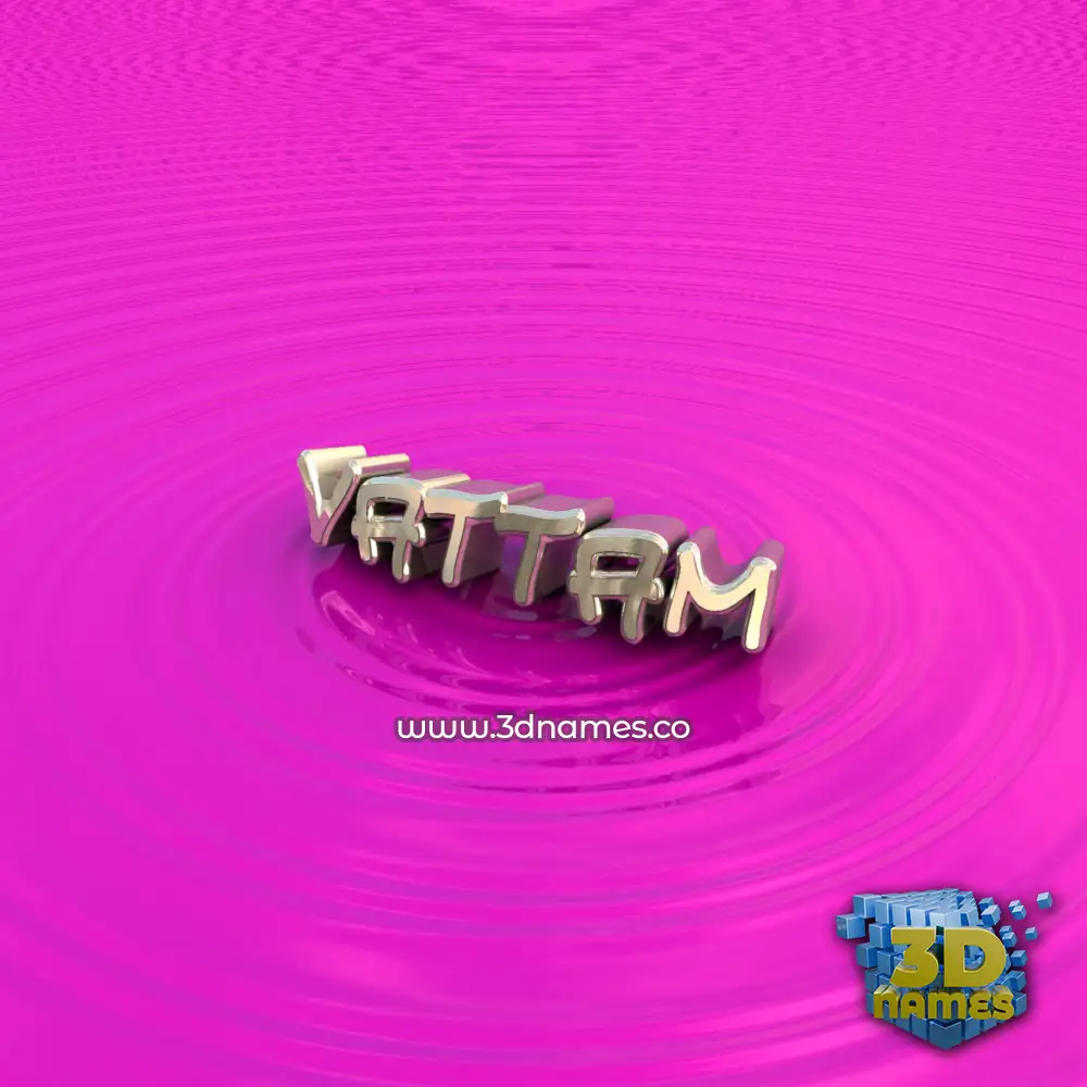 vattam in Pink Graffiti style - 3D name wallpaper