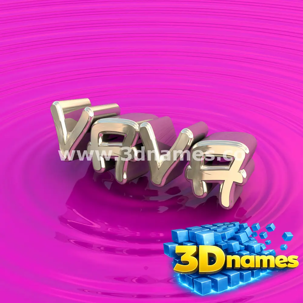 vava in Pink Graffiti style - 3D name wallpaper