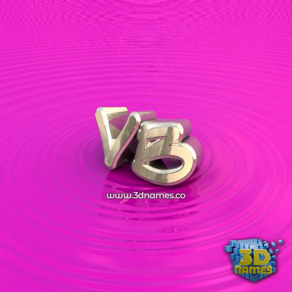 vb in Pink Graffiti style - 3D name wallpaper