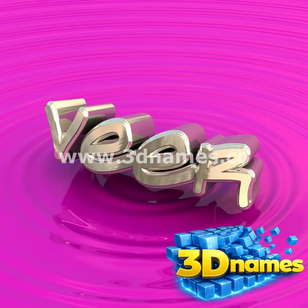 veer in Pink Graffiti style - 3D name wallpaper