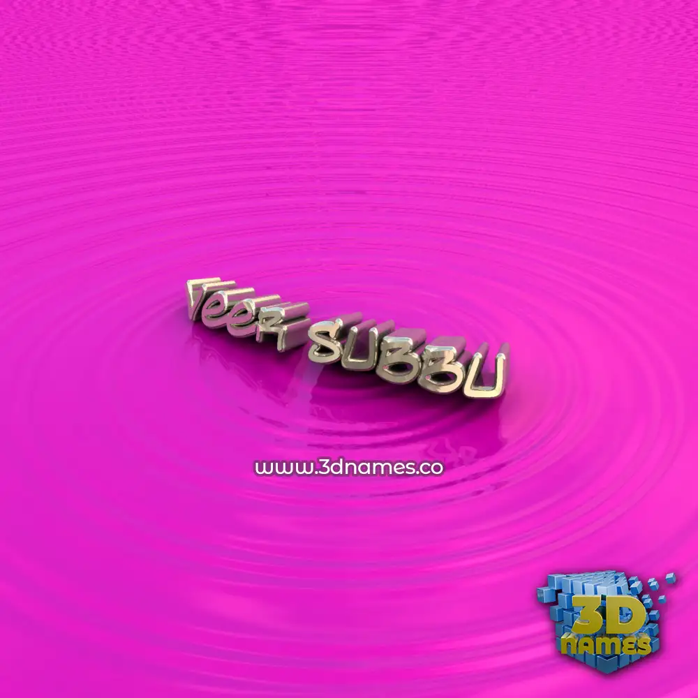veer subbu in Pink Graffiti style - 3D name wallpaper