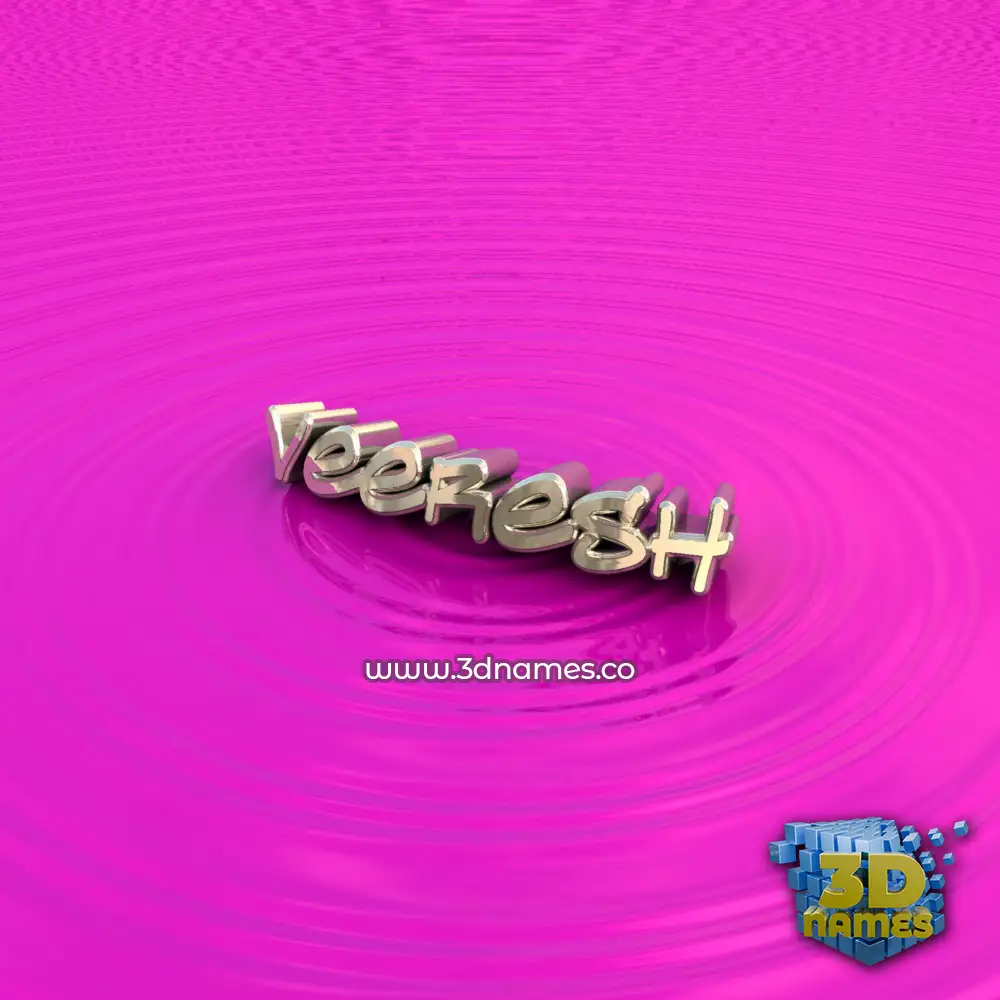veeresh in Pink Graffiti style - 3D name wallpaper