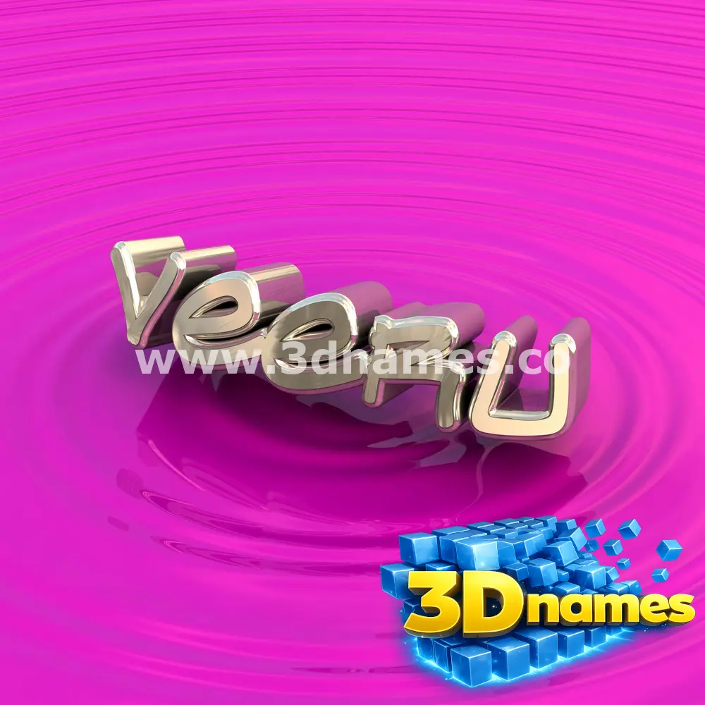 veeru in Pink Graffiti style - 3D name wallpaper
