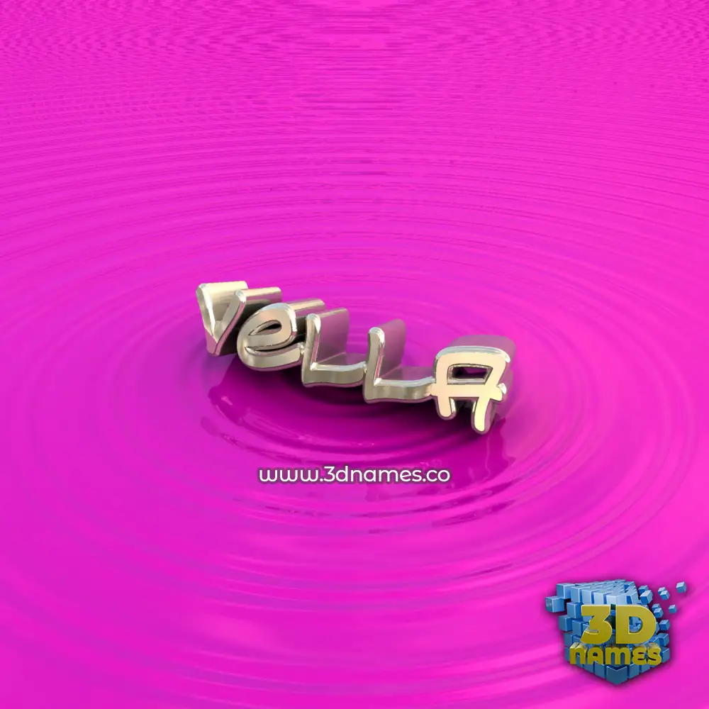 vella in Pink Graffiti style - 3D name wallpaper