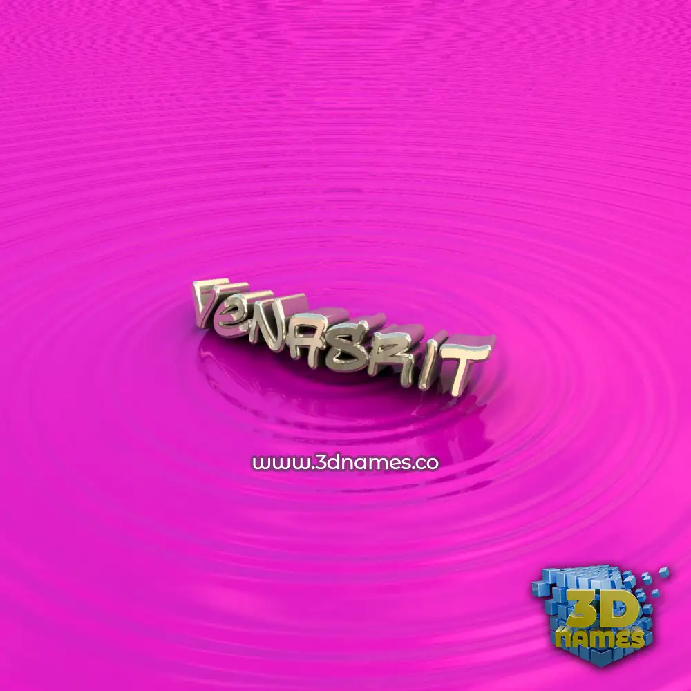 venasrit in Pink Graffiti style - 3D name wallpaper
