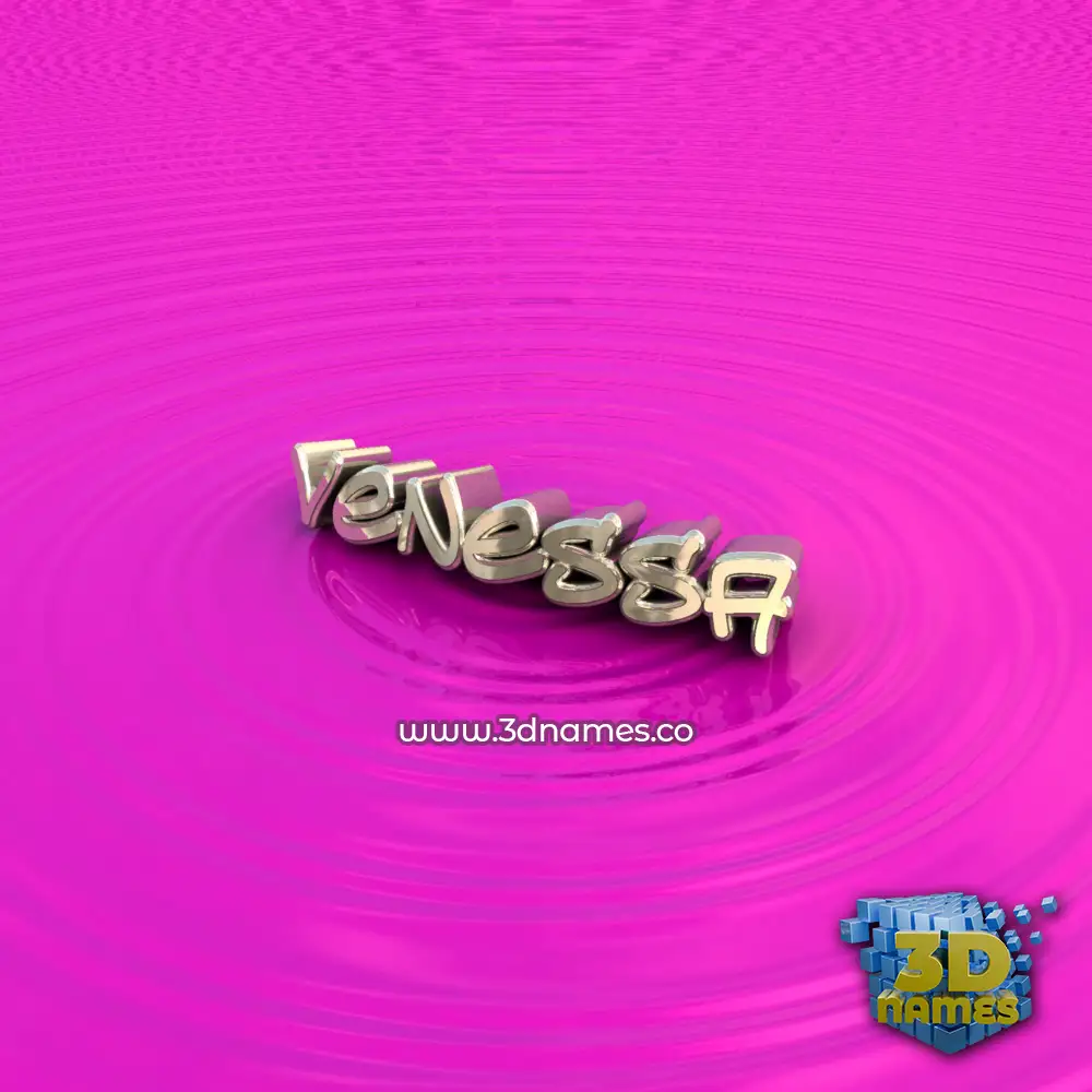 venessa in Pink Graffiti style - 3D name wallpaper