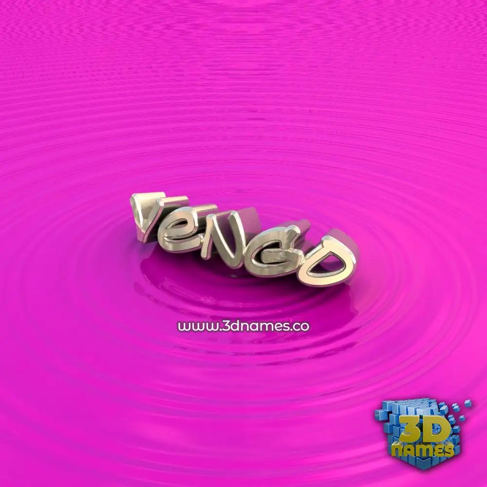 vengo in Pink Graffiti style - 3D name wallpaper