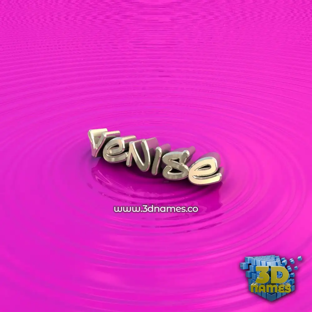 venise in Pink Graffiti style - 3D name wallpaper