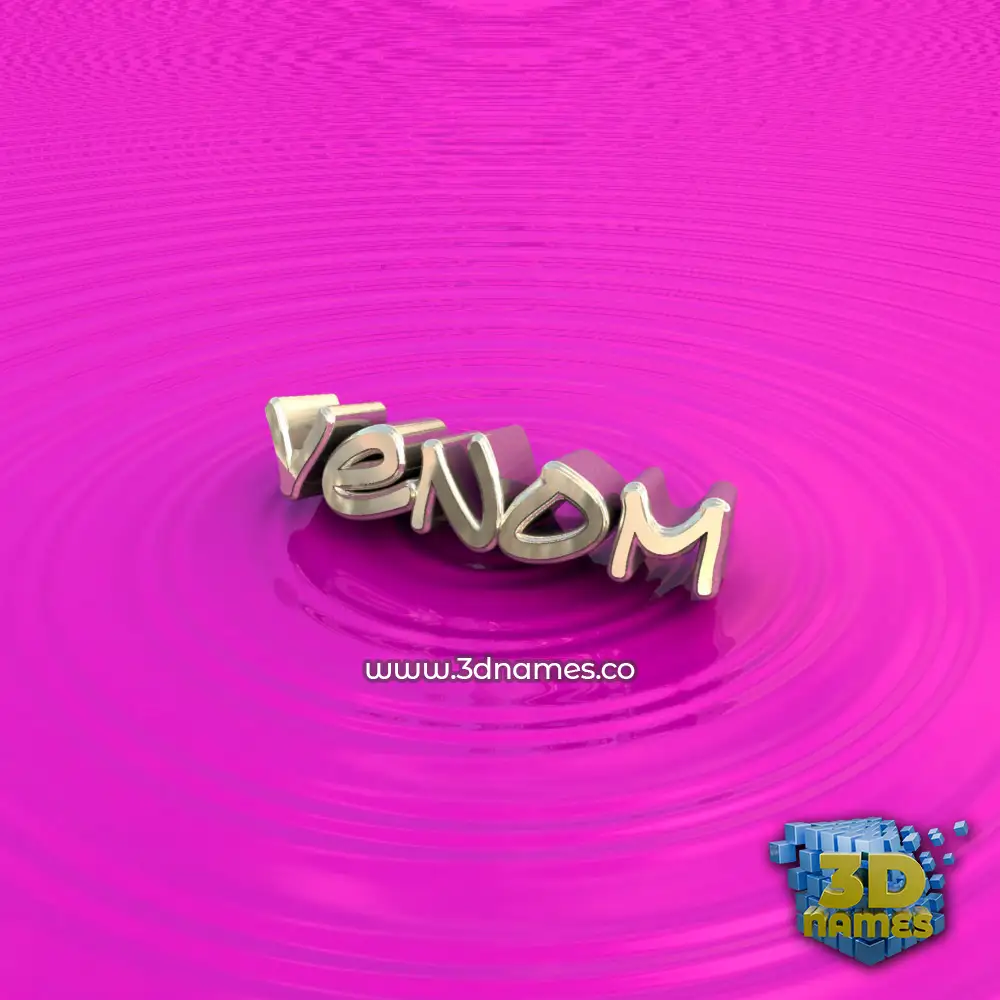 venom in Pink Graffiti style - 3D name wallpaper