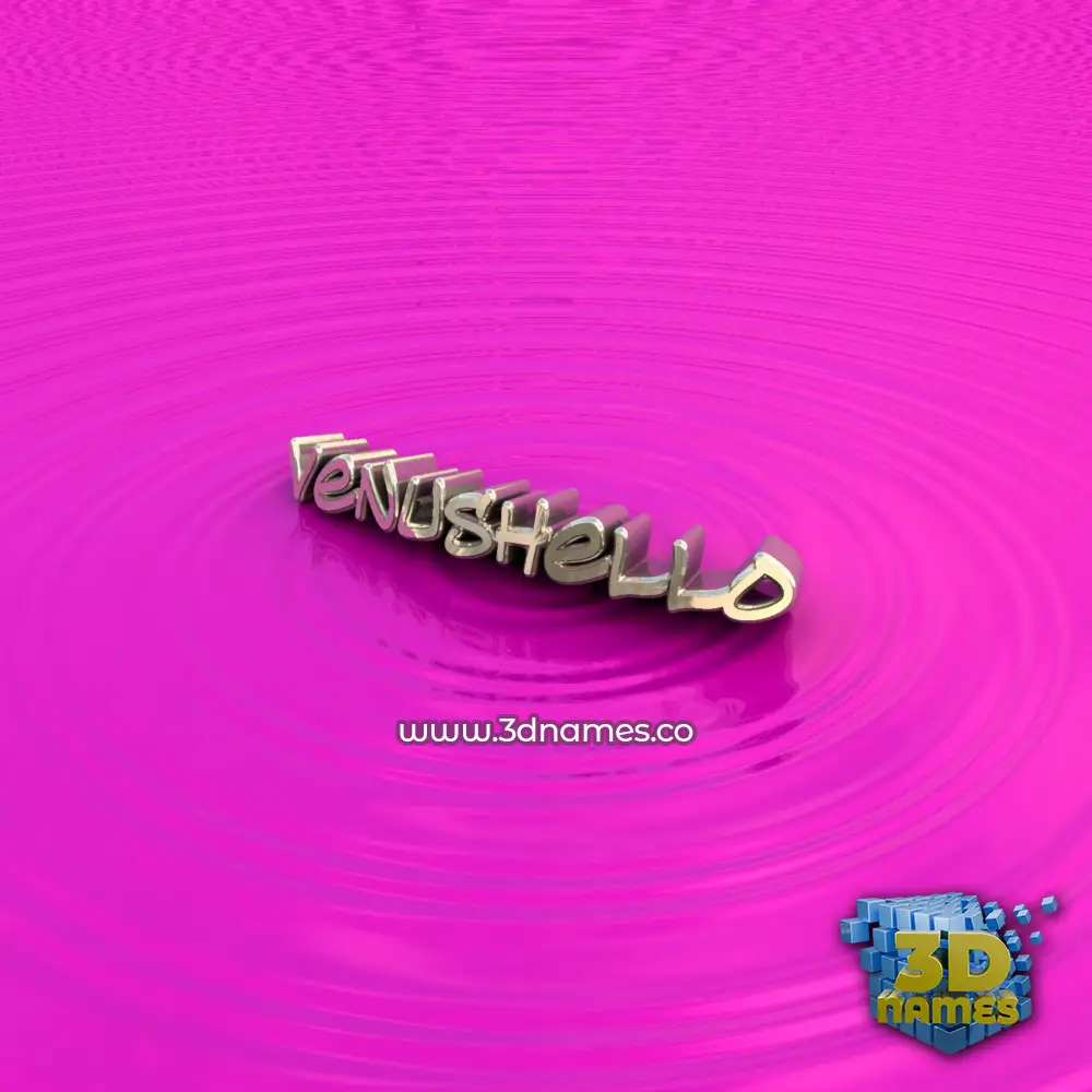 venushello in Pink Graffiti style - 3D name wallpaper