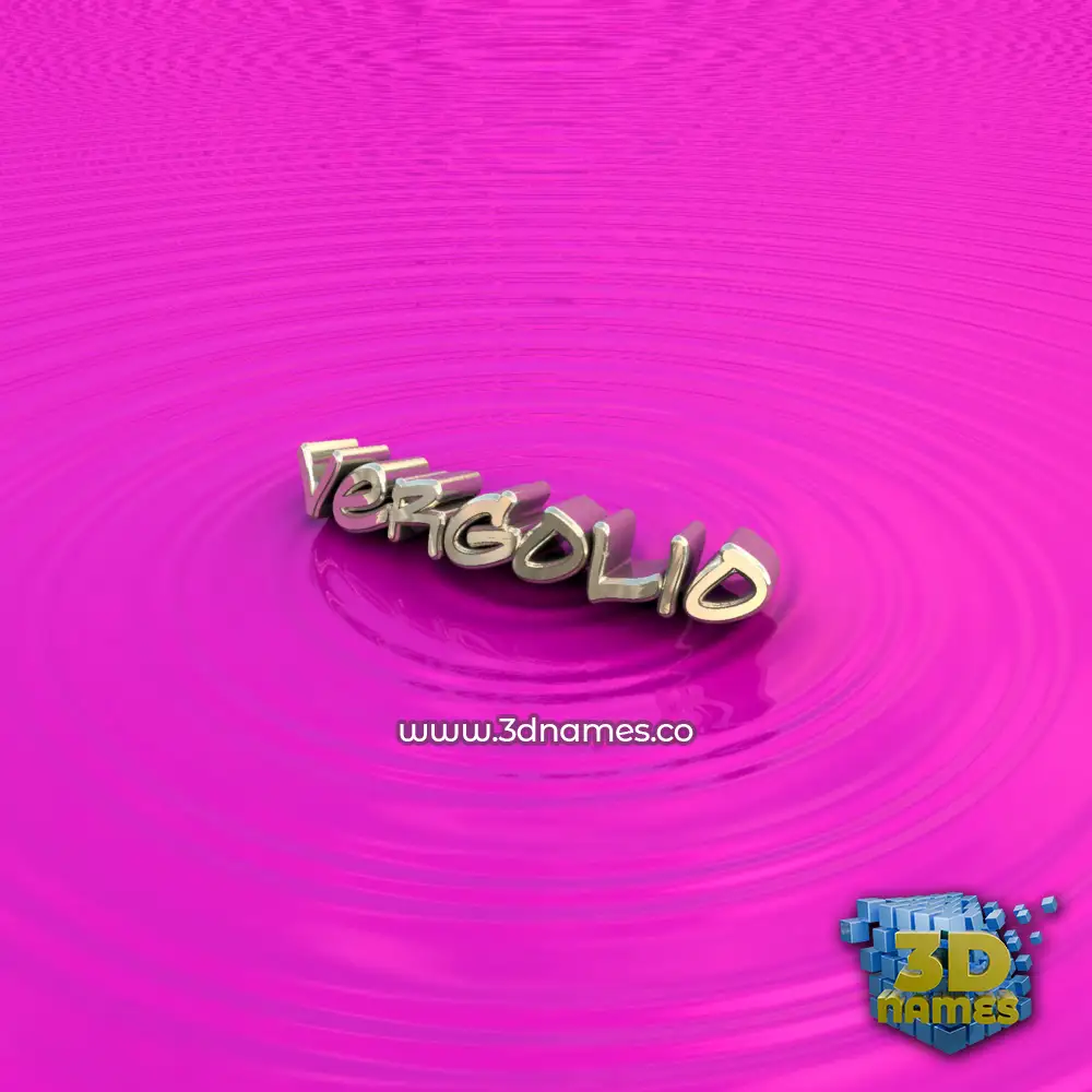 vergolio in Pink Graffiti style - 3D name wallpaper