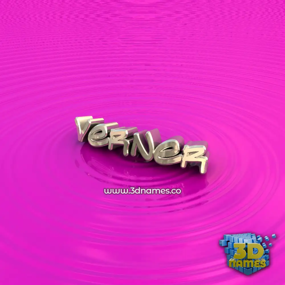 verner in Pink Graffiti style - 3D name wallpaper