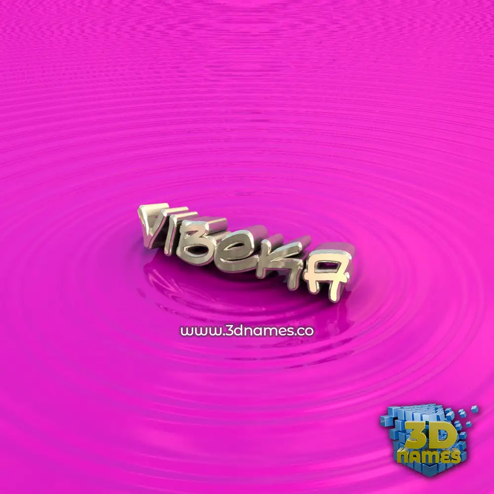vibeka in Pink Graffiti style - 3D name wallpaper