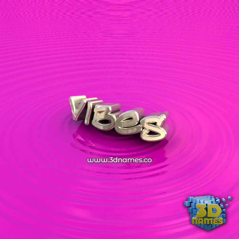 vibes in Pink Graffiti style - 3D name wallpaper
