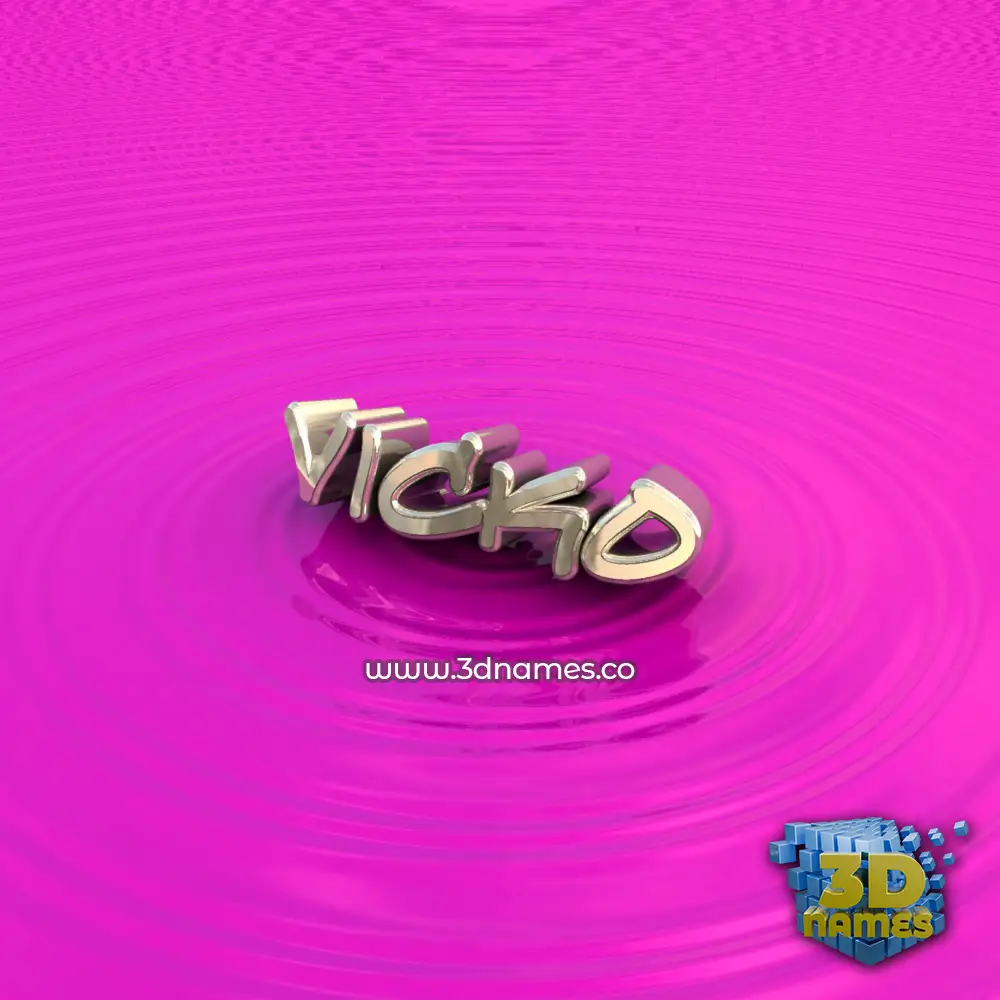 vicko in Pink Graffiti style - 3D name wallpaper