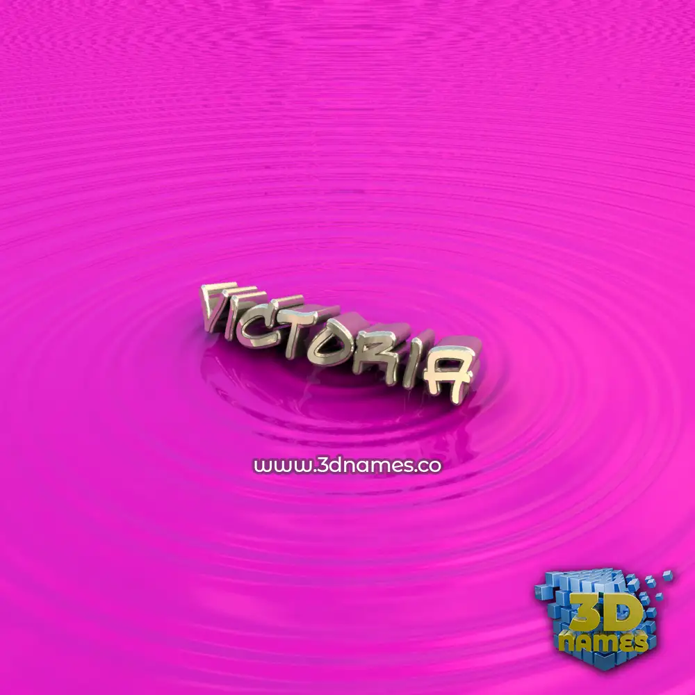 victoria in Pink Graffiti style - 3D name wallpaper