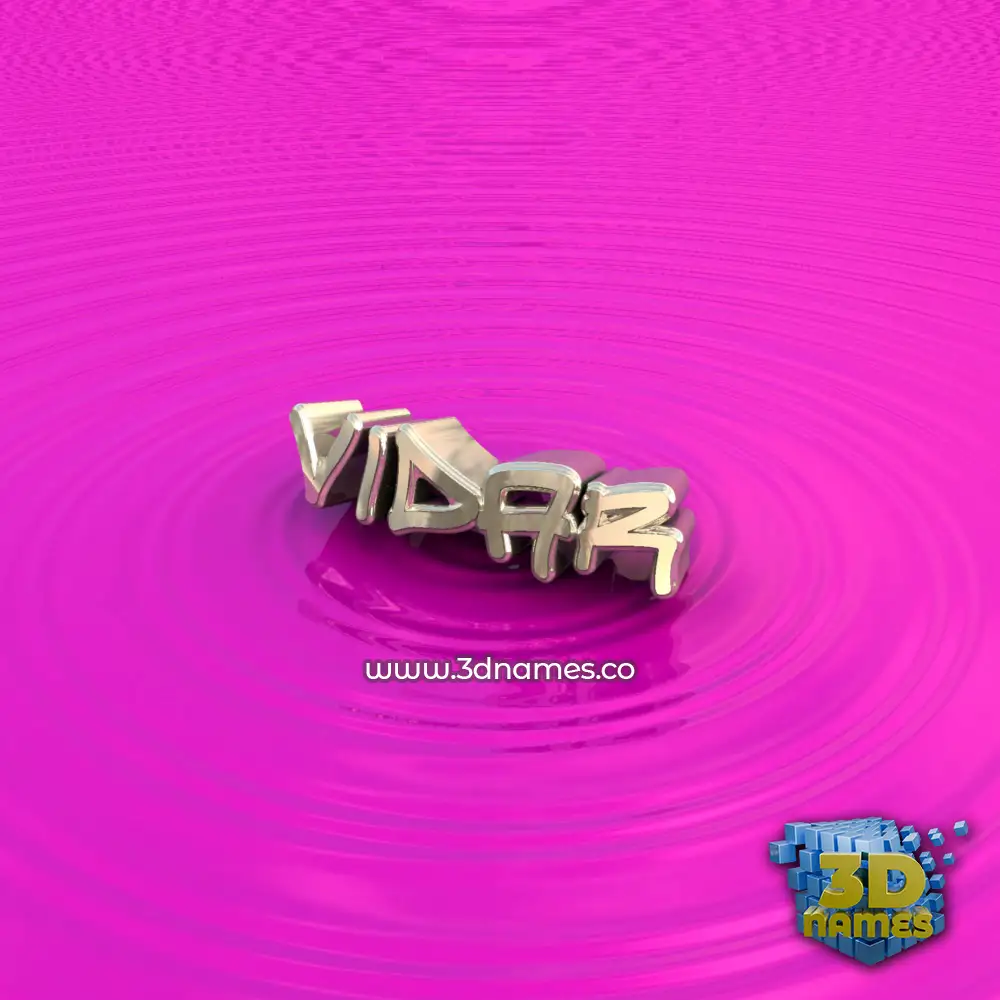 vidar in Pink Graffiti style - 3D name wallpaper