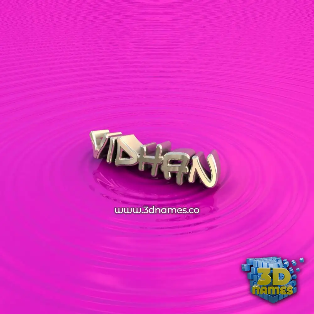 vidhan in Pink Graffiti style - 3D name wallpaper