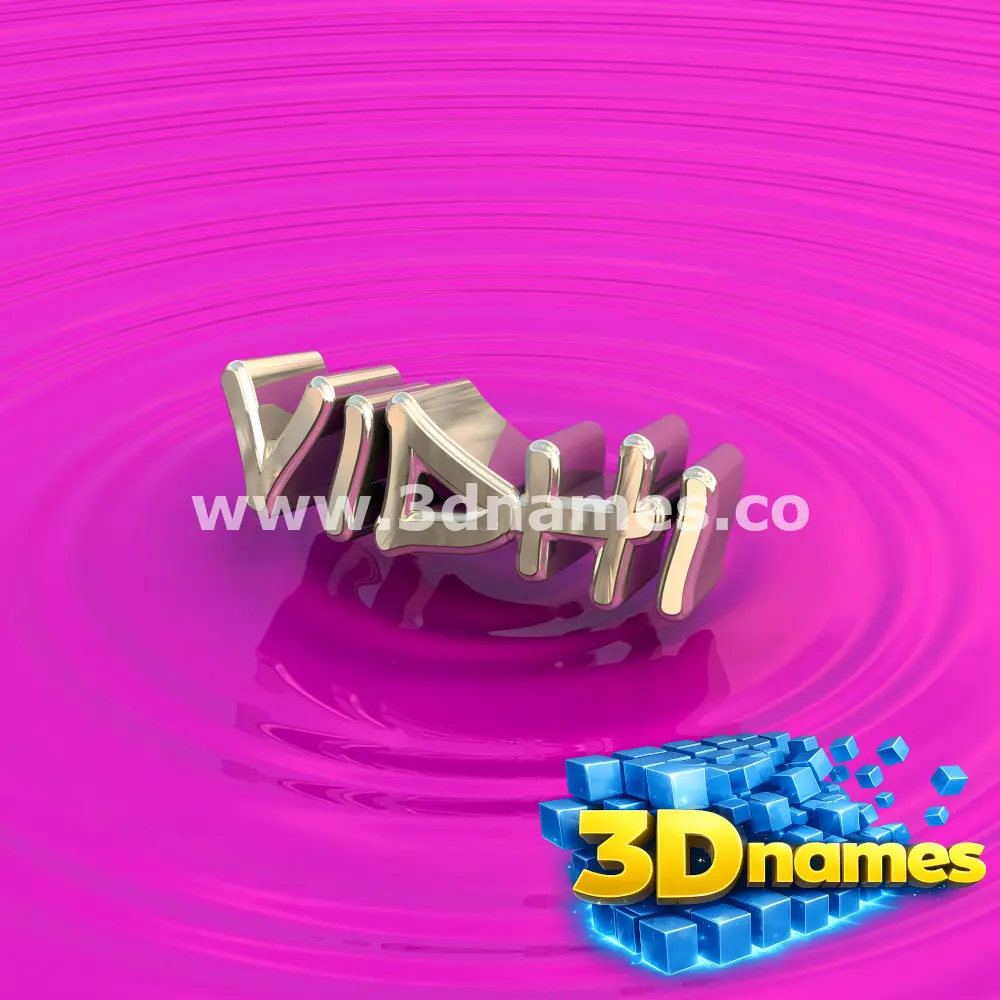 vidhi in Pink Graffiti style - 3D name wallpaper
