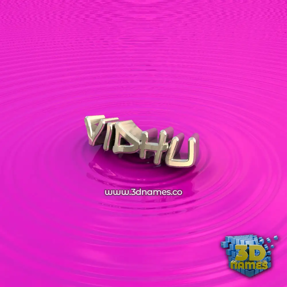 vidhu in Pink Graffiti style - 3D name wallpaper