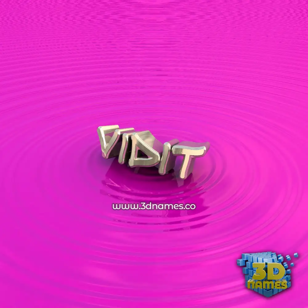 vidit in Pink Graffiti style - 3D name wallpaper