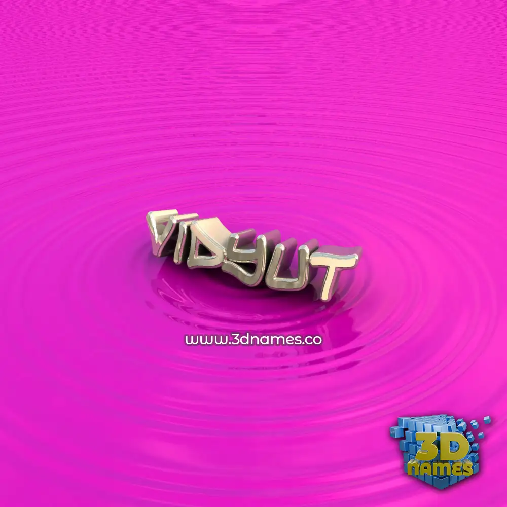 vidyut in Pink Graffiti style - 3D name wallpaper