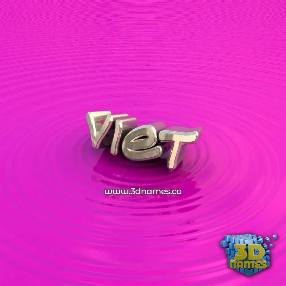 viet in Pink Graffiti style - 3D name wallpaper