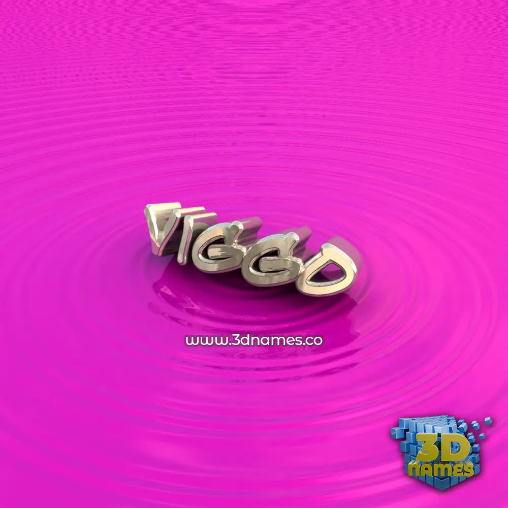 viggo in Pink Graffiti style - 3D name wallpaper