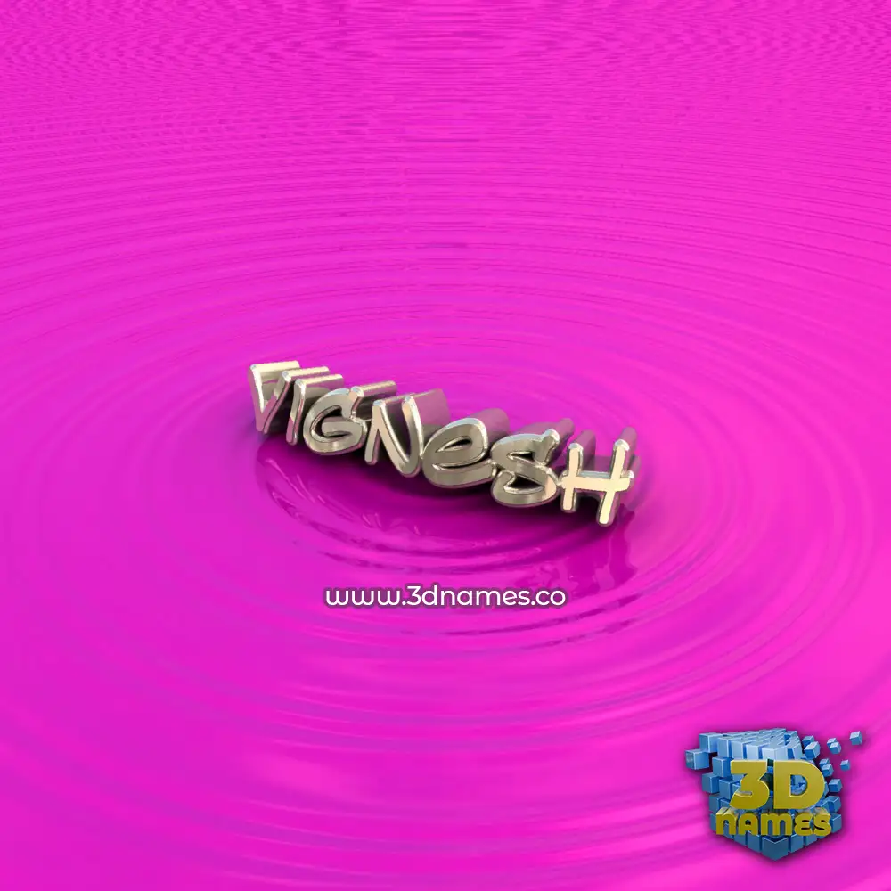 vignesh in Pink Graffiti style - 3D name wallpaper