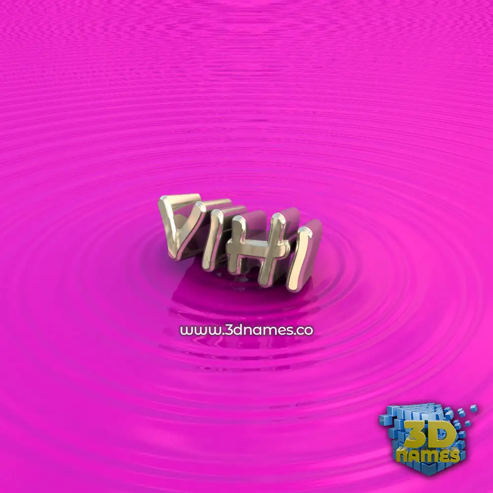 vihi in Pink Graffiti style - 3D name wallpaper