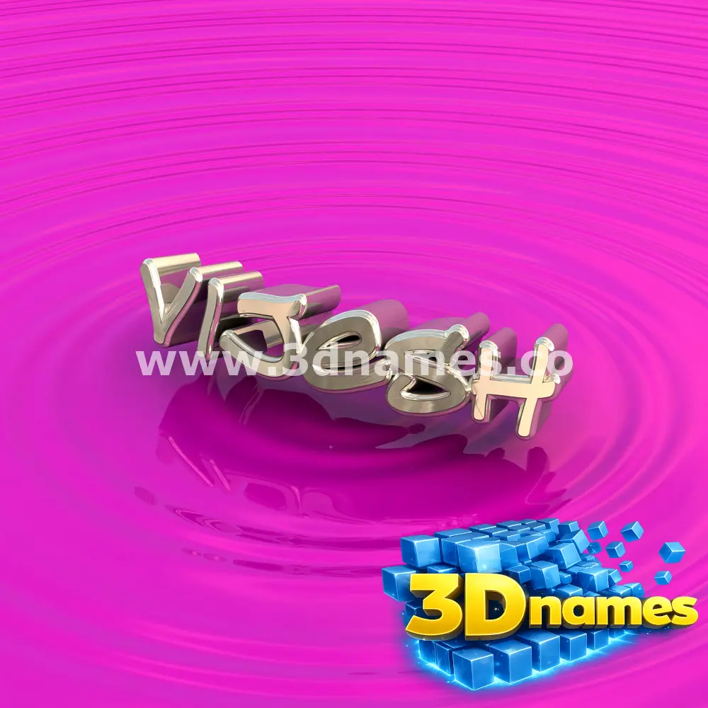 vijesh in Pink Graffiti style - 3D name wallpaper