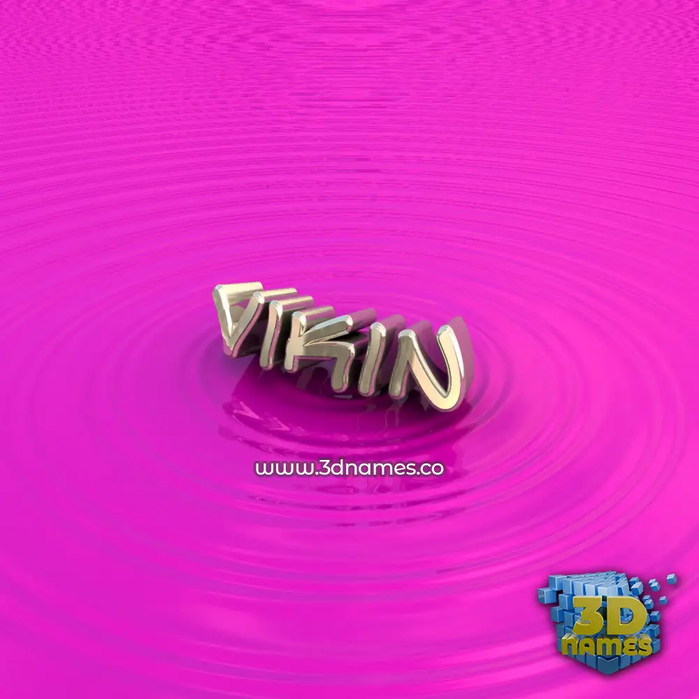 vikin in Pink Graffiti style - 3D name wallpaper