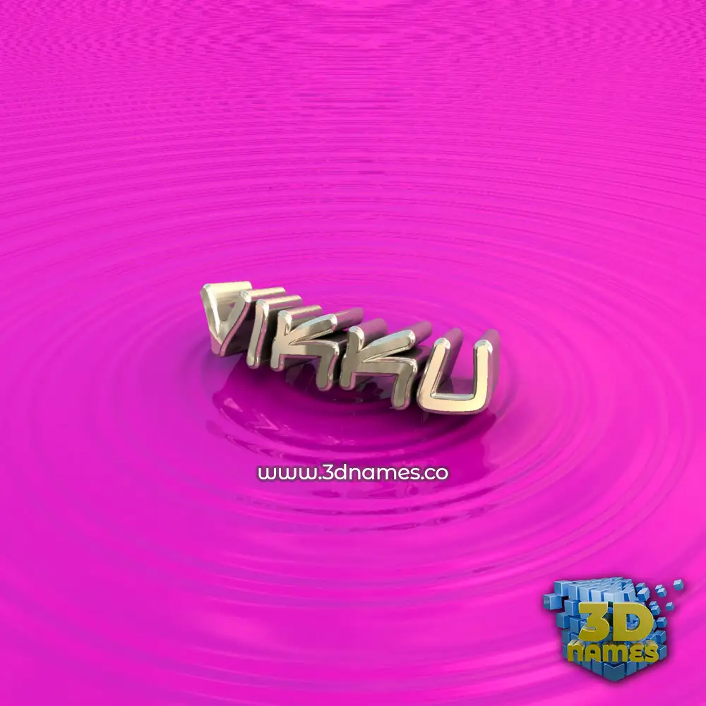vikku in Pink Graffiti style - 3D name wallpaper