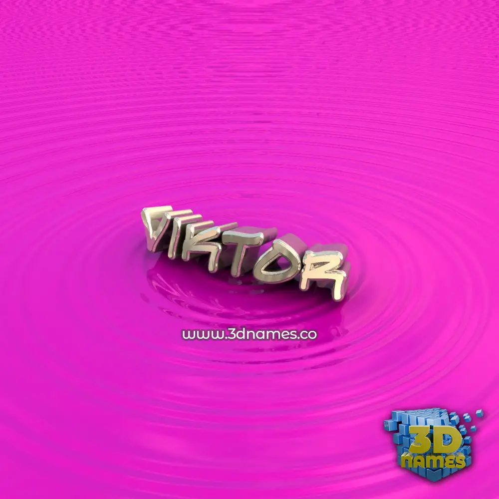 viktor in Pink Graffiti style - 3D name wallpaper