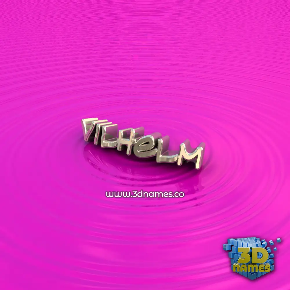vilhelm in Pink Graffiti style - 3D name wallpaper