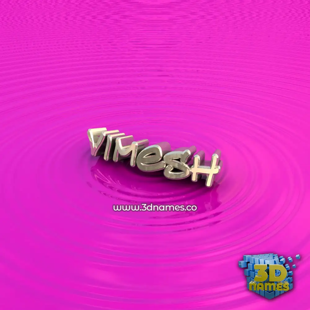 vimesh in Pink Graffiti style - 3D name wallpaper