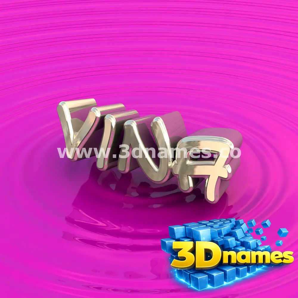 vina in Pink Graffiti style - 3D name wallpaper