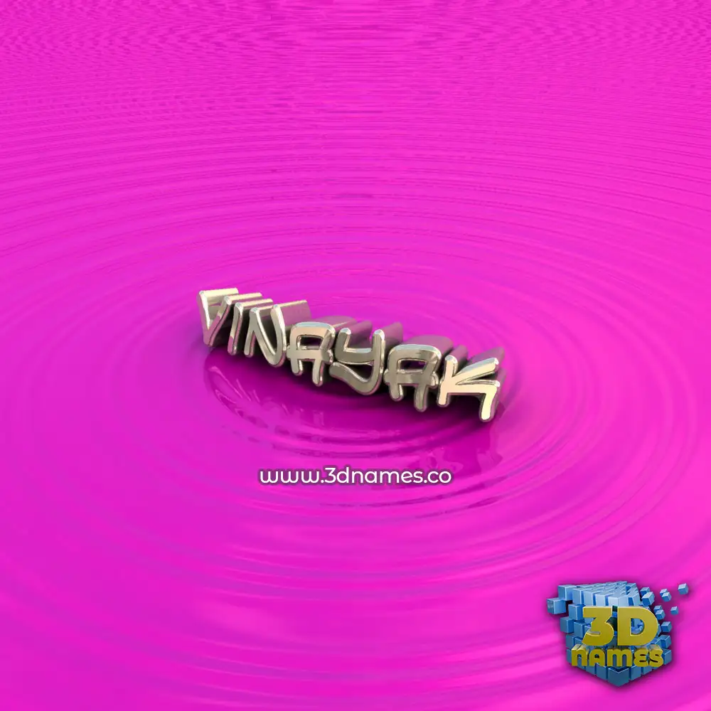 vinayak in Pink Graffiti style - 3D name wallpaper