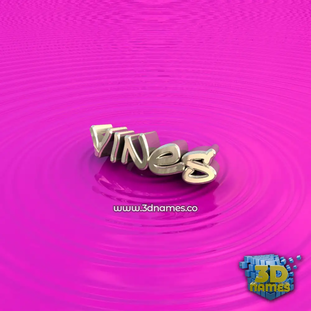 vines in Pink Graffiti style - 3D name wallpaper