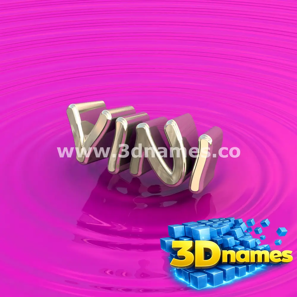 vini in Pink Graffiti style - 3D name wallpaper