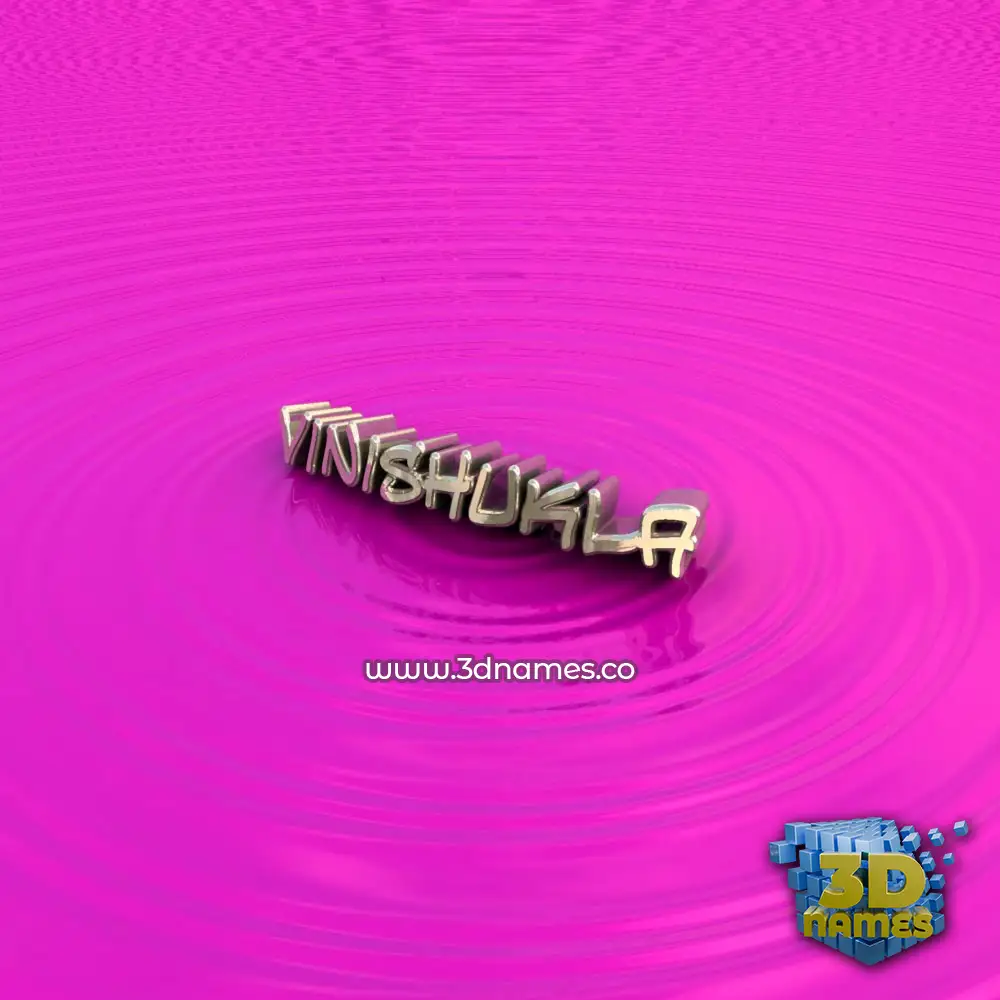 vinishukla in Pink Graffiti style - 3D name wallpaper