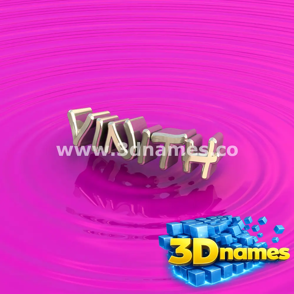 vinith in Pink Graffiti style - 3D name wallpaper