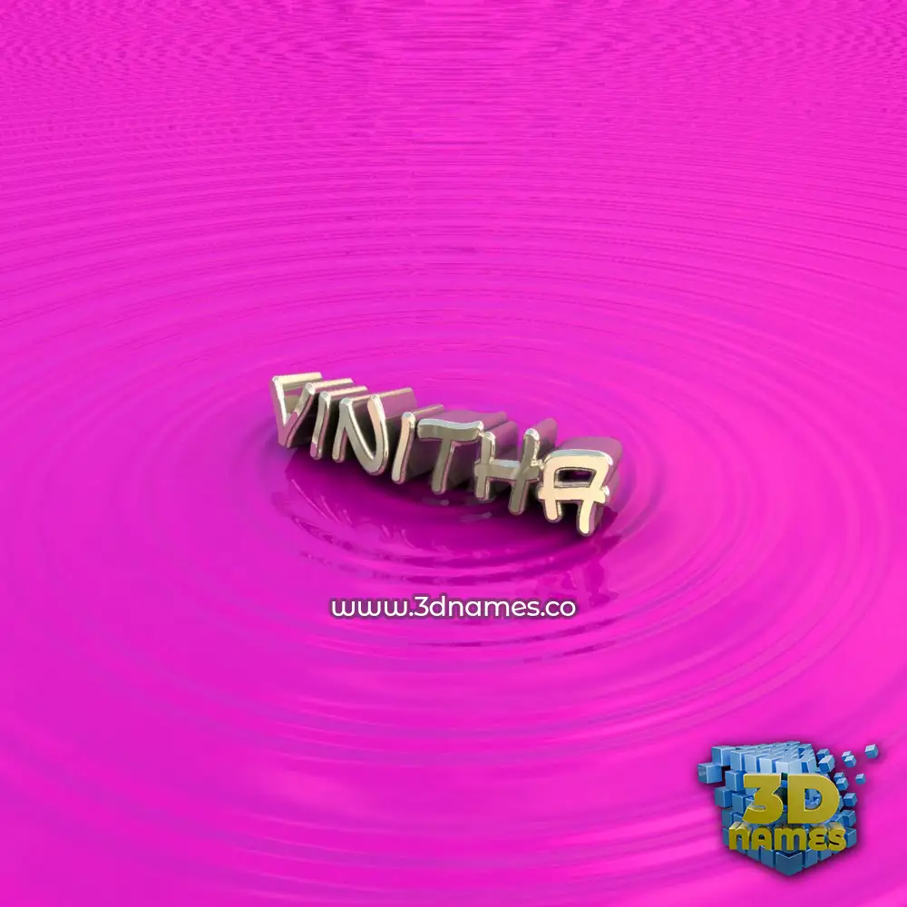 vinitha in Pink Graffiti style - 3D name wallpaper