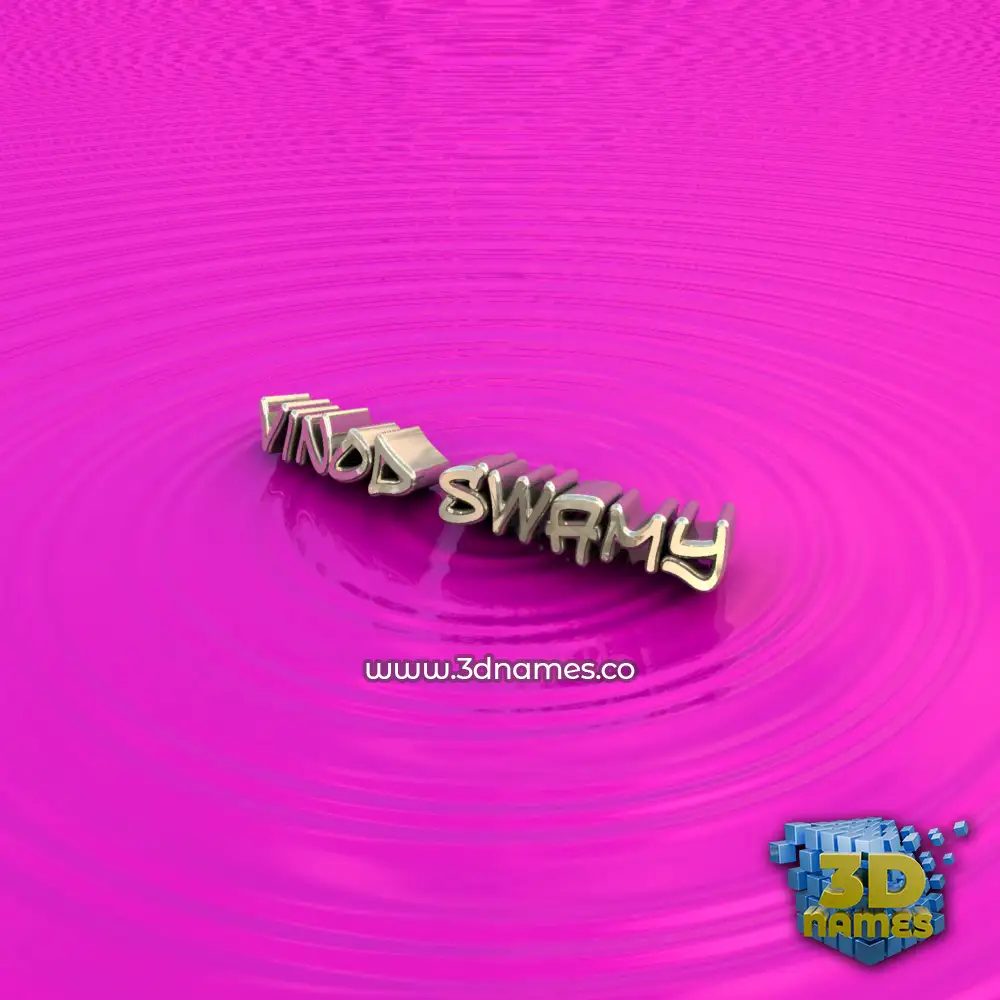 vinod swamy in Pink Graffiti style - 3D name wallpaper