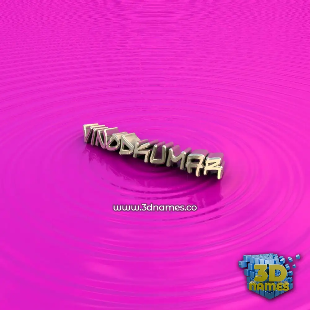vinodkumar in Pink Graffiti style - 3D name wallpaper